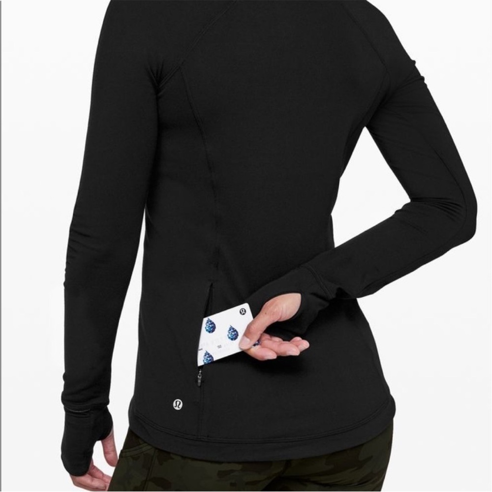 🆕 Lulul  Runderful Long Sleeve Sz 10 Black Thumbholes Cuffins - Picture 6 of 11